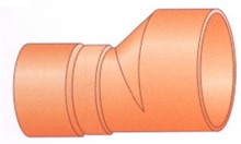 AUMENTO ECCENTRICO MF ARANCIO DN 140/125;  A140/125