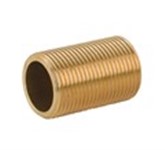 NIPLES TUTTO FILETTATO OTTONE GIALLO DN 1/2x40mm ;  C030