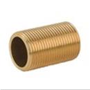 NIPLES TUTTO FILETTATO OTTONE GIALLO DN 1/2x40mm ;  C030