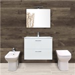 BAGNO COMPLETO"VITRAMIA" CM 80 BIANCO MIA ROUND + SOLID