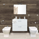 BAGNO COMPLETO"VITRAMIA" CM 80 BIANCO MIA ROUND + SOLID