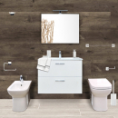 BAGNO COMPLETO"VITRAMIA" CM 80 BIANCO S20 + WIN