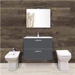 BAGNO COMPLETO"VITRAMIA" CM 80 ANTRACITE S20 + SOLID