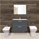 BAGNO COMPLETO"VITRAMIA" CM 80 ANTRACITE S20 + SOLID