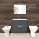 BAGNO COMPLETO"VITRAMIA" CM 80 ANTRACITE ZENTRUM + WIN