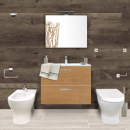 BAGNO COMPLETO"VITRAMIA" CM 80 GOLDEN OAK MIA ROUND + SOLID