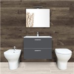 BAGNO COMPLETO"VITRAMIA" CM 80 ANTRACITE MIA ROUND + WIN