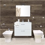 BAGNO COMPLETO"VITRAMIA" CM 60 BIANCO MIA SQUARE + SOLID