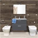 BAGNO COMPLETO"VITRAMIA" CM 80 ANTRACITE MIA ROUND + SOLID