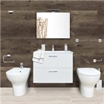 BAGNO COMPLETO"VITRAMIA" CM 80 BIANCO ZENTRUM + SOLID