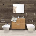 BAGNO COMPLETO"VITRAMIA" CM 80 GOLDEN OAK MIA SQUARE SOSPESA + SOLID